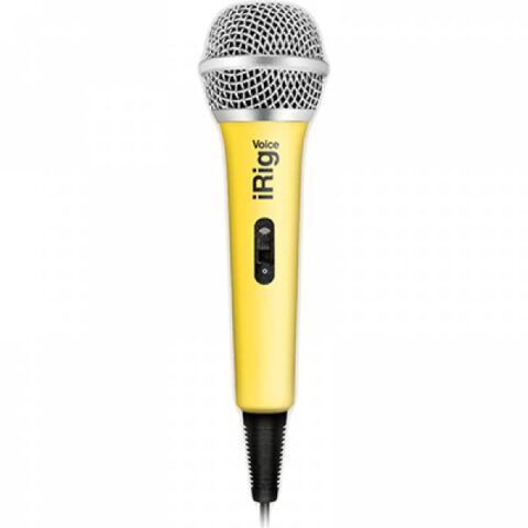 IK Multimedia iRig Mic VOY Micrófono Vocal Amarillo para dispositivos iOS y Android