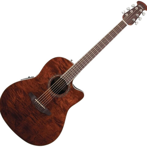 OVATION CELEBRITY TRADITION CS24P-NBM-G MID-CUTAWAY NUTMEG BURLED MAP